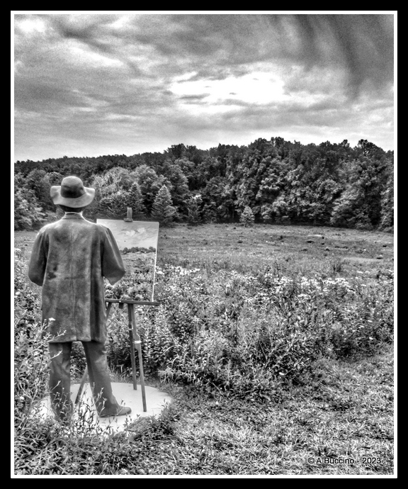 Monet Our Visiting Artist, Seward Johnson, Willowwood Arboretum, ABuccino