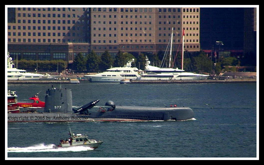 Submarine races on the Hudson River near Jersey City.