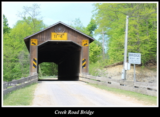 Creek Road Covered Bridge, Conneaut Ohio, Covered Bridges of Ashtabula County,  A Buccino
