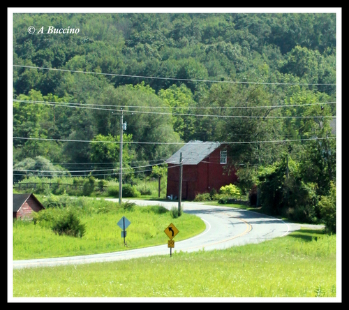 Red Barn Ahead, NJ Roadtrip, Barns, Sussex County, July 2023,  A Buccino