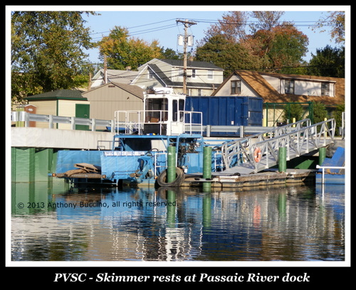 Passaic Valley Sewage Commission,skimmer dock, photo Anthony Buccino