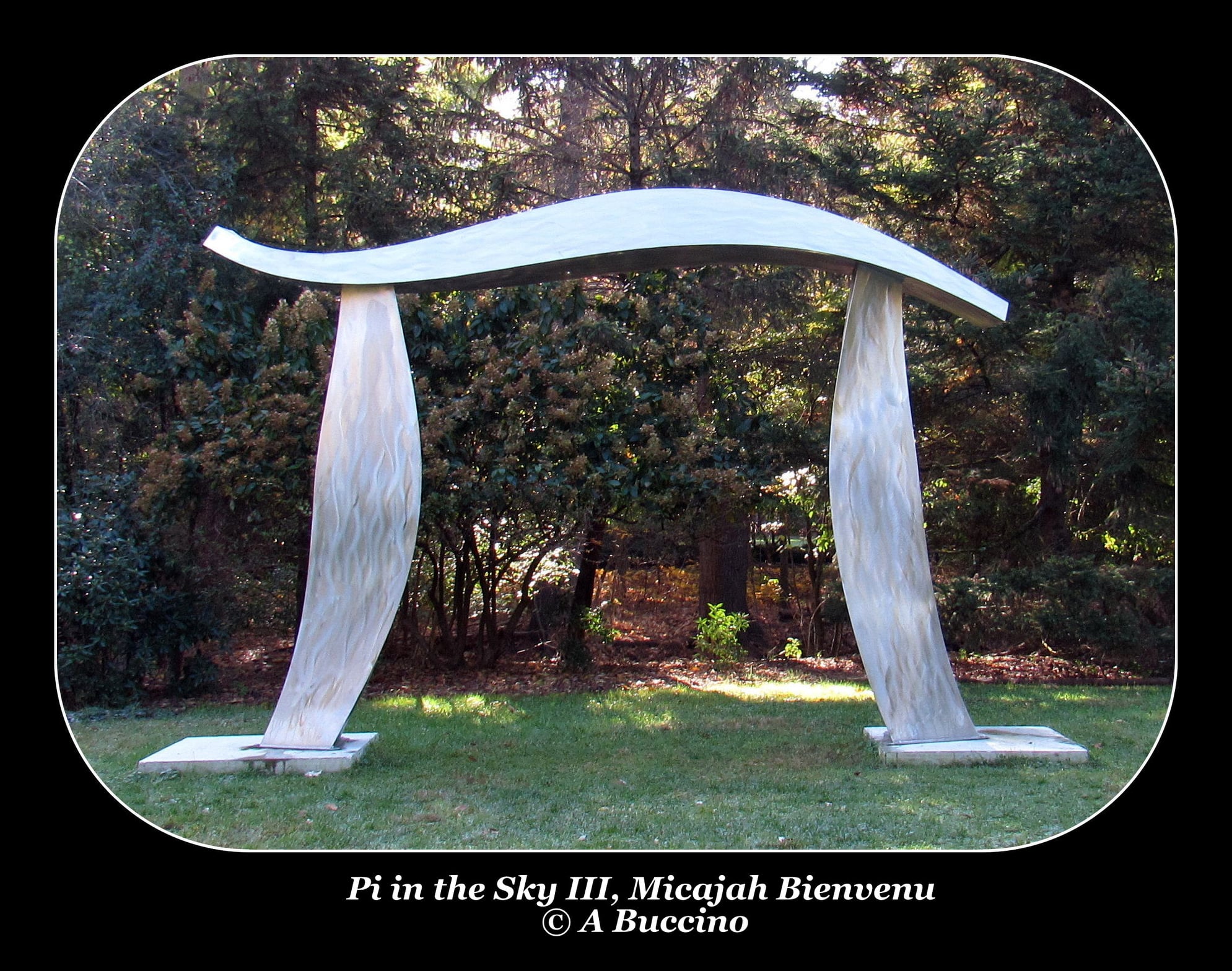 Pi in the Sky III, sculptor Micajah Bienvenu, Laurelwood Arboretum, Wayne, photo Anthony Buccino