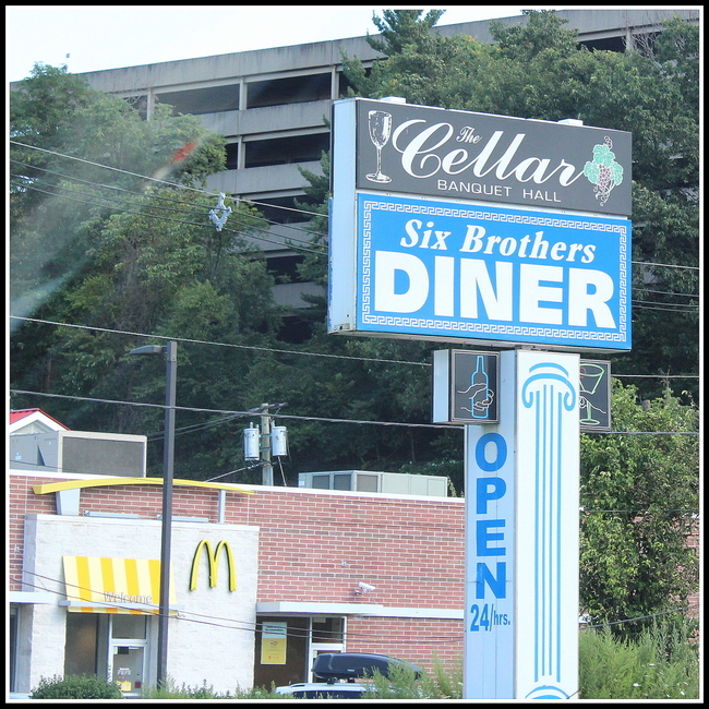 The Cellar, Six Brothers Diner, McDonalds, Rt 46 E, Northwest NJ Road Signs,  Anthony Buccino 