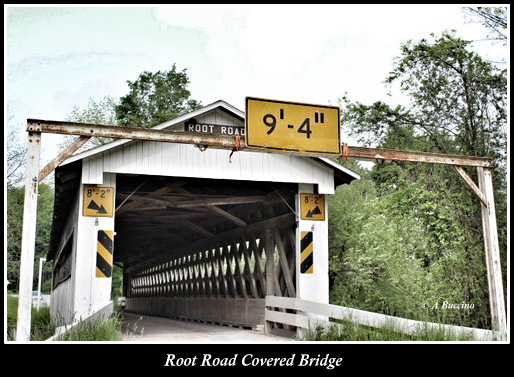 Root Road Covered Bridge, Conneaut Ohio, Covered Bridges of Ashtabula County,  A Buccino