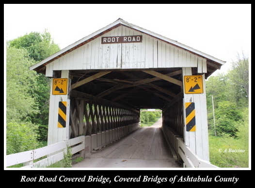Root Road Covered Bridge, Conneaut Ohio, Covered Bridges of Ashtabula County,  A Buccino