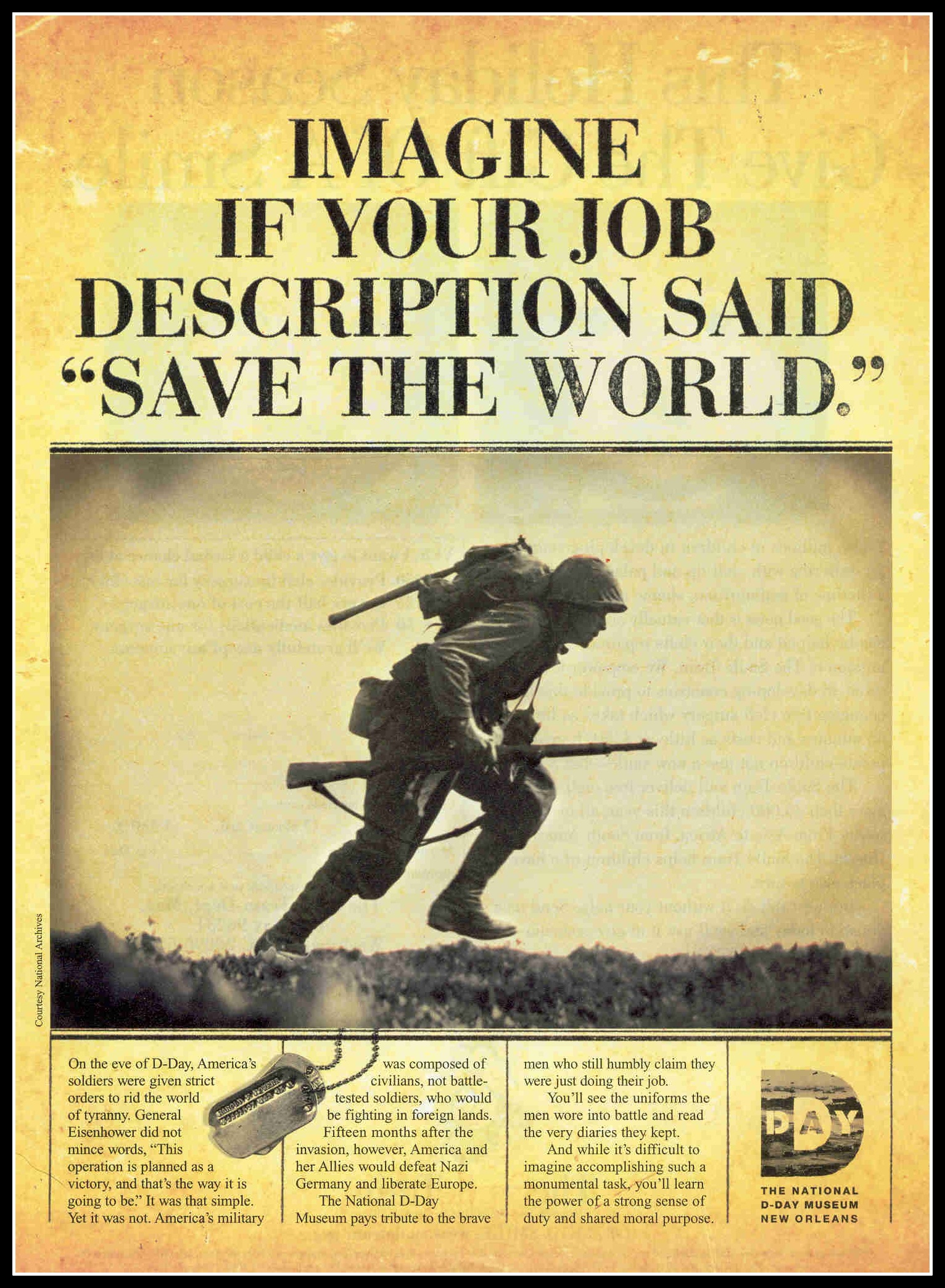 Magazine ad for D-Day Museum in New Orleans, La.