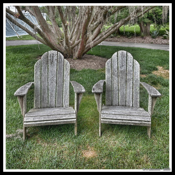 Sit a spell, Adirondack Chairs, Willowwood Arboretum, ©ABuccino 