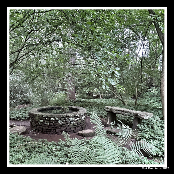 Fountain, Pan's Garden, Willowwood Arboretum, ©ABuccino 
