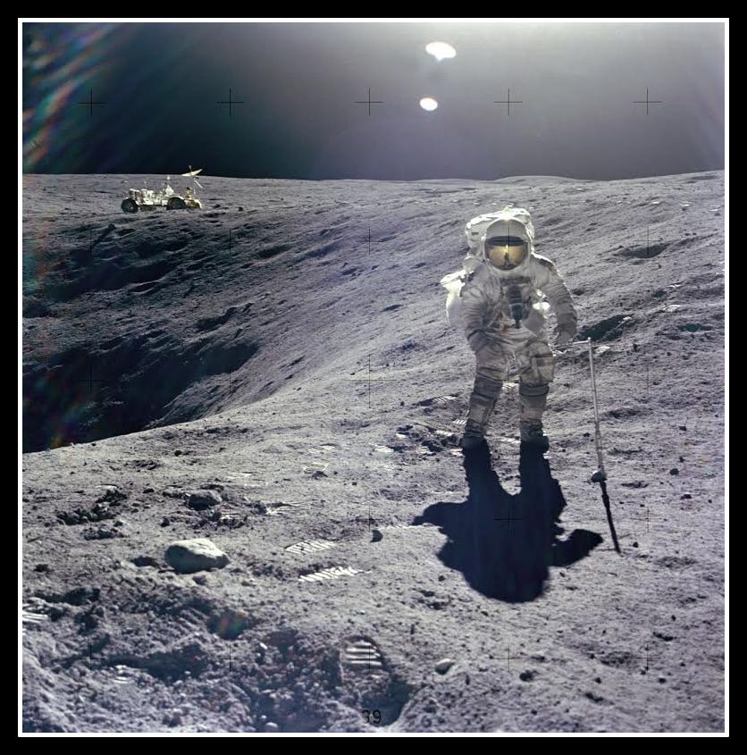 Astronaut on the moon - public domain photo