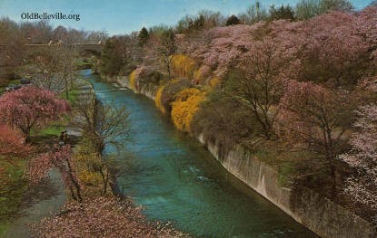 Second River, Belleville, old post card, original source, uncertain