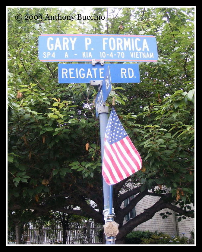 Gary P. Formica memorial, photo by Anthony Buccino 2013