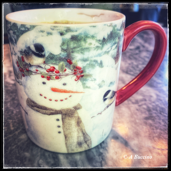 Snowman coffee mug, suitable for hot cocoa, too