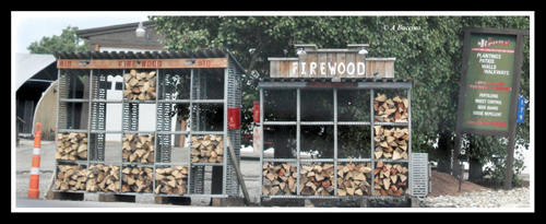 Firewood, Landscaping, NJ Roadtrip, Barns, Sussex County, July 2023, © A Buccino
