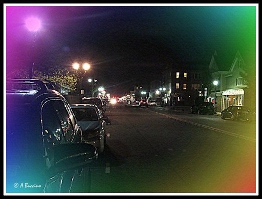 street photo, Franklin Ave, Nutley NJ, Night Photography, © Anthony Buccino
