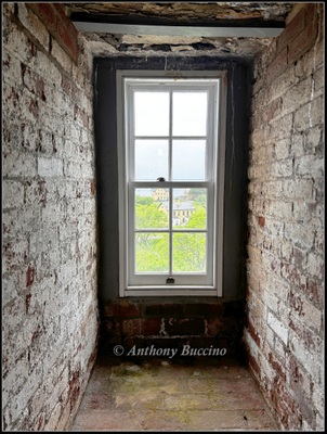 Brick lining thick walls at Sandy Hook Lighthouse, Anthony Buccino, May 2024