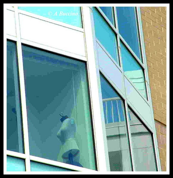 Window Shopping, Pier Apartments, Jersey City NJ, 2005 © A Buccino 